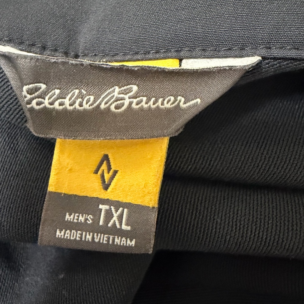 Eddie Bauer Mens Black Water Repel Travex Hiking Jacket zip out hood XLT - Picture 7 of 7